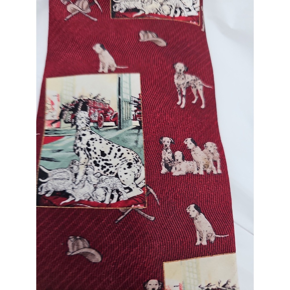 Stevan Dohanos The Saturday Evening Post Dalmatians Silk Neck Tie Vintage